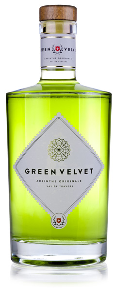 green velvet absinthe, presented at drinkultour